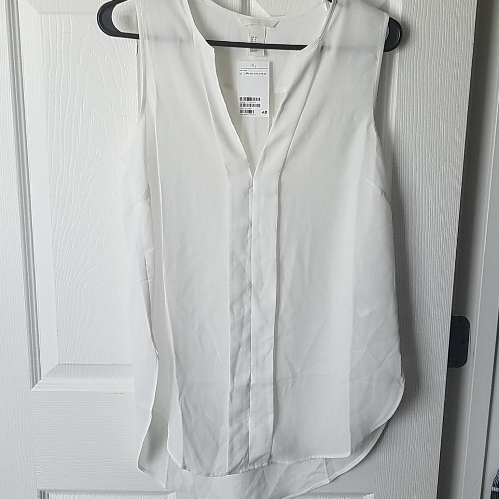 White v neck blouse sz 4